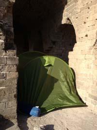 camping on great wall