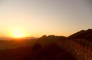 great wall sunset