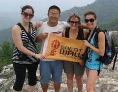 Archival Great Wall tour photo labeled Oliver Z.