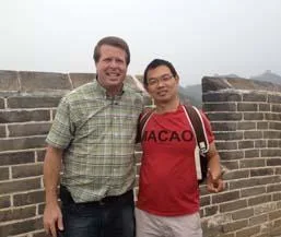 Archival Great Wall tour photo labeled Barry C.