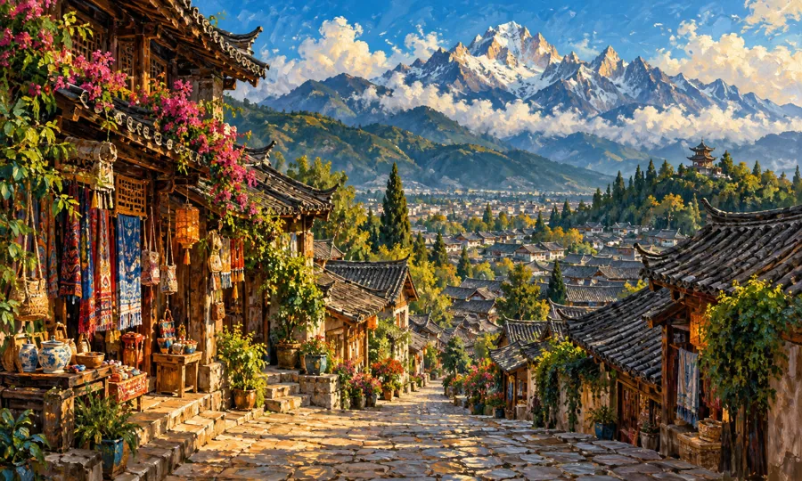Oil painting inspired by Yunnan Adventure