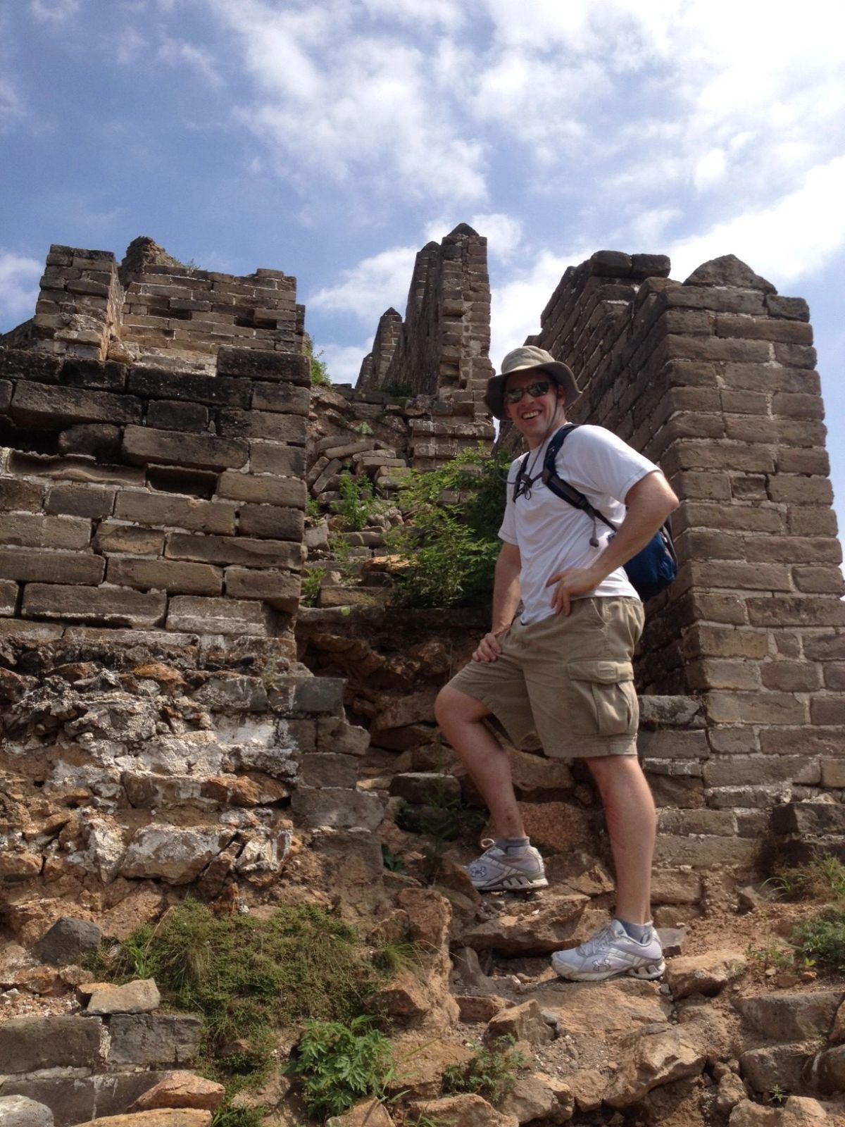 Scott Hanson hiking on the Great Wall during his China visit